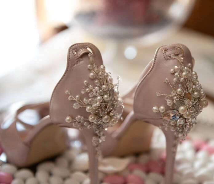 Lou bridal sandals Rosa